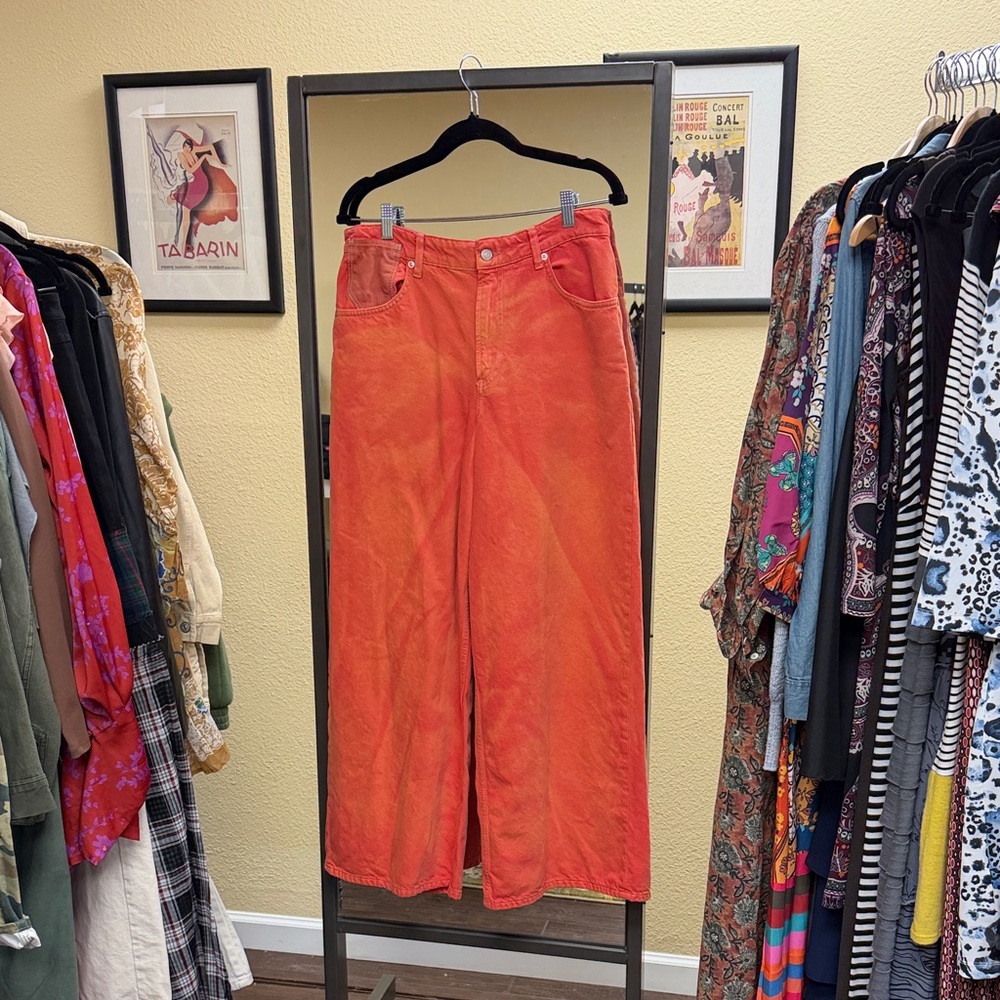 Vibrant Orange Women's Jeans